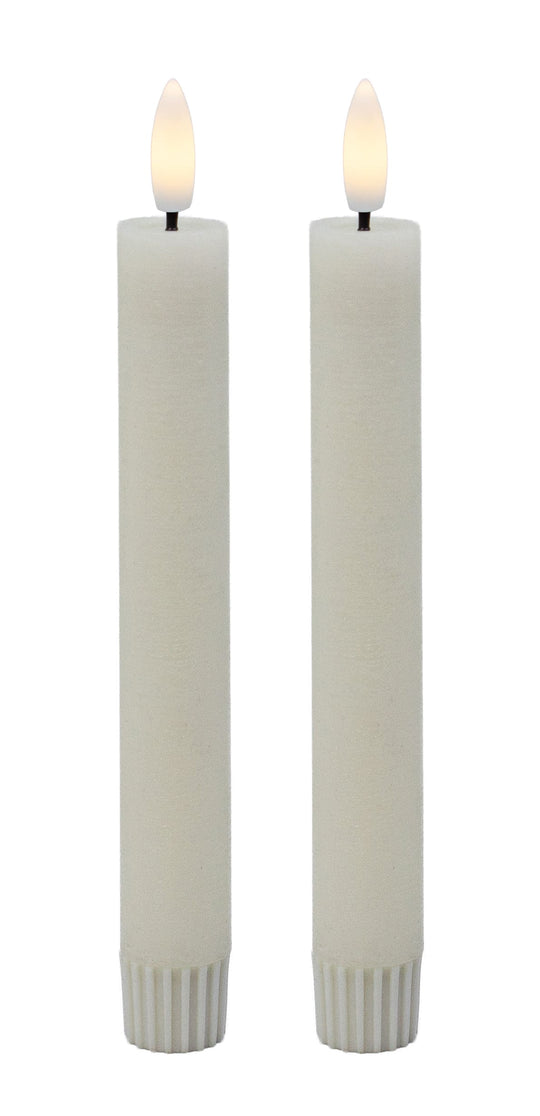 LED Stabkerzen-Set rustic 2,2 x 16,5 cm (2 Stück)