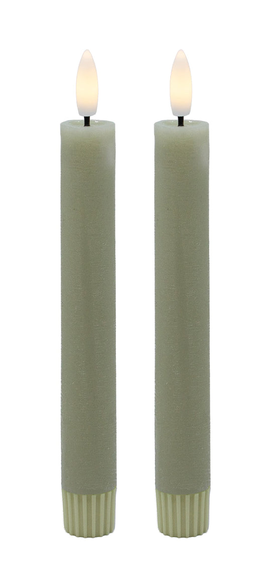 LED Stabkerzen-Set rustic 2,2 x 16,5 cm (2 Stück)