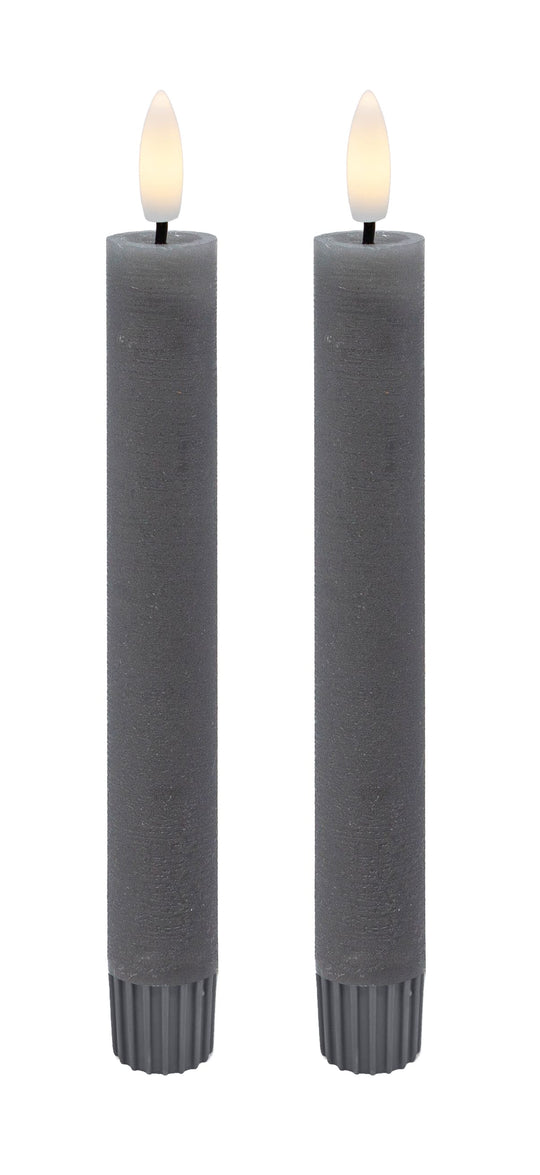 LED Stabkerzen-Set rustic 2,2 x 16,5 cm (2 Stück)