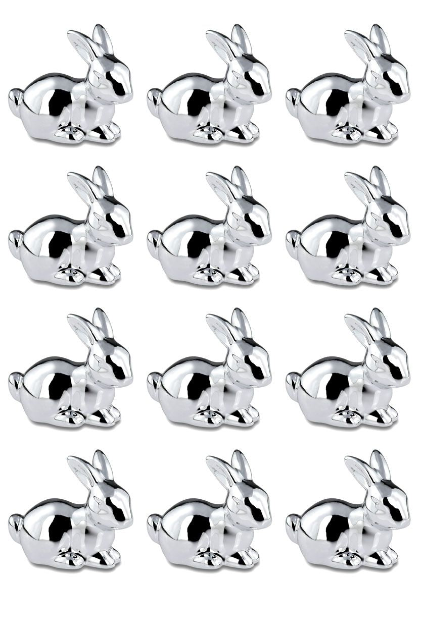 Hase mini sitzend oder stehend silbern