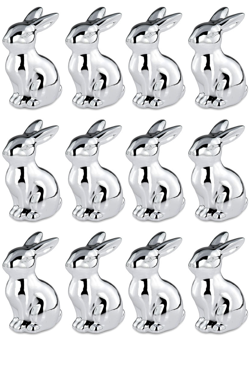 Hase mini sitzend oder stehend silbern
