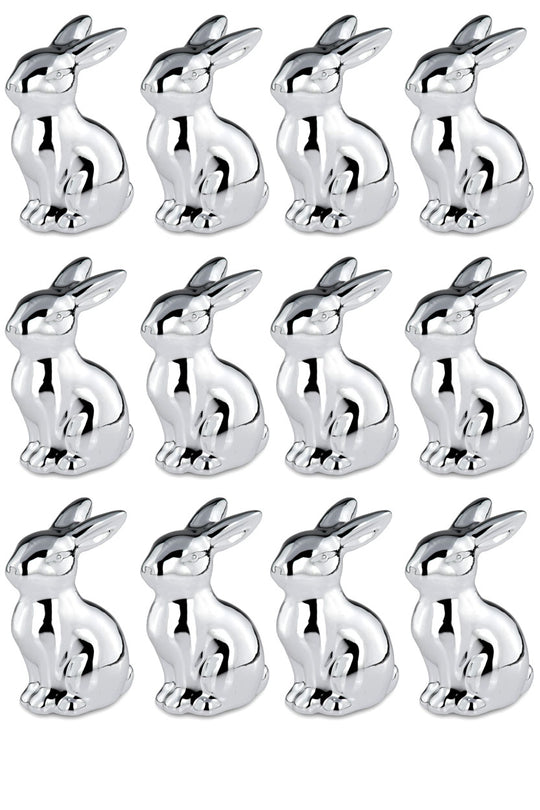 Hase mini sitzend oder stehend silbern