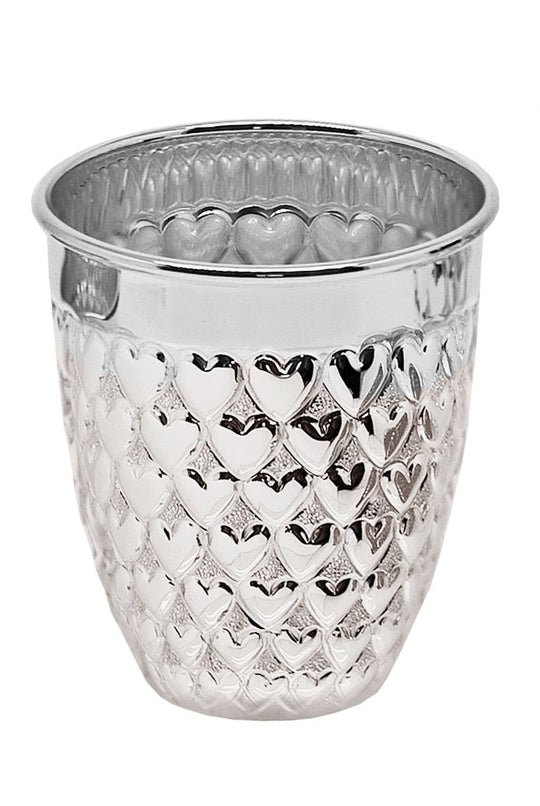 Taufbecher mit Herzen in 925er Silber
